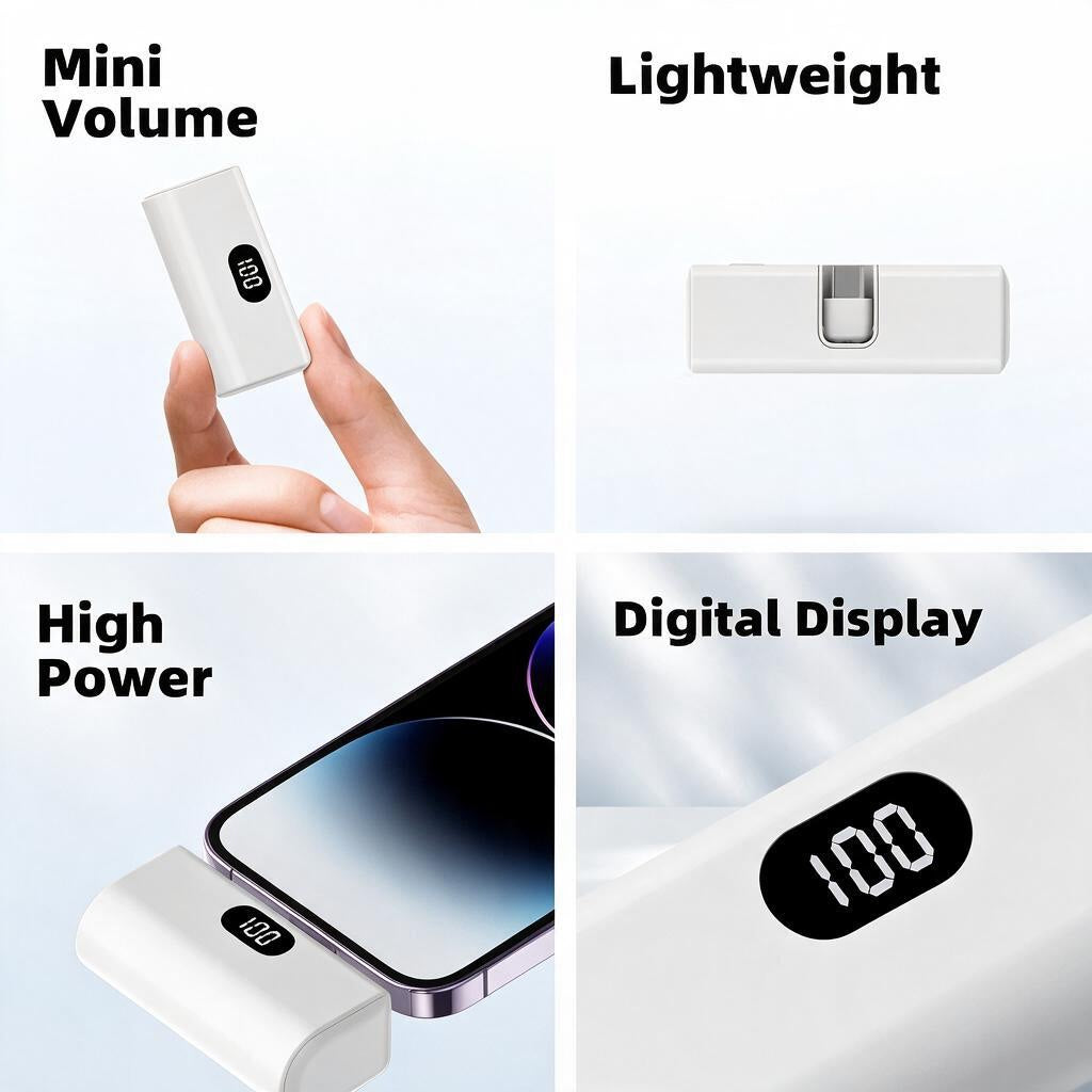 VoltPocket Mini™ - Ultra-Compact Capsule Power Bank